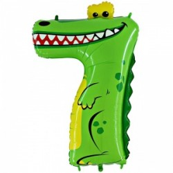Шар Цифра "7" Крокодил (в упаковке)