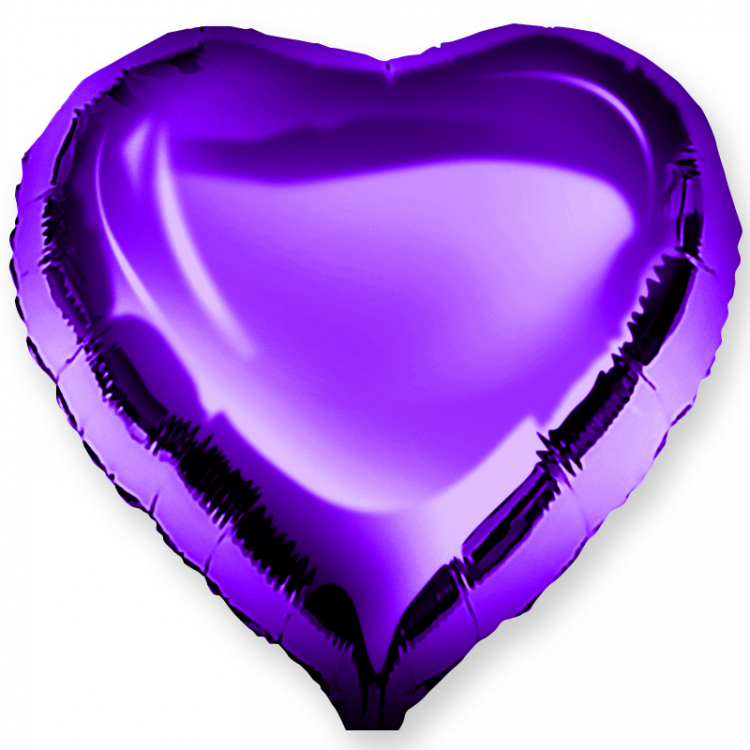 Шар Сердце, Фиолетовый / Violet (в упаковке)