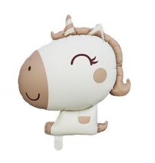 Шар Фигура Единорог коричневый, Сатин